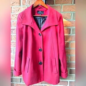 COPY - Collection by Gallery - Red Buttoned Down Swing Coat